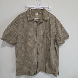 Vintage Levis Plaid Button Up Shirt Mens XL Red Tab yellow/white/black